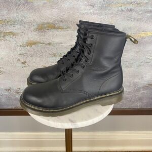 Dr. Martens 1460 Y Boots Youth Size 6 Black Leather Combat Side Zip Lace Up